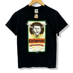 NWT 2008 Curlnmeister Three Stooges Jäegermeister Spoof T-Shirt